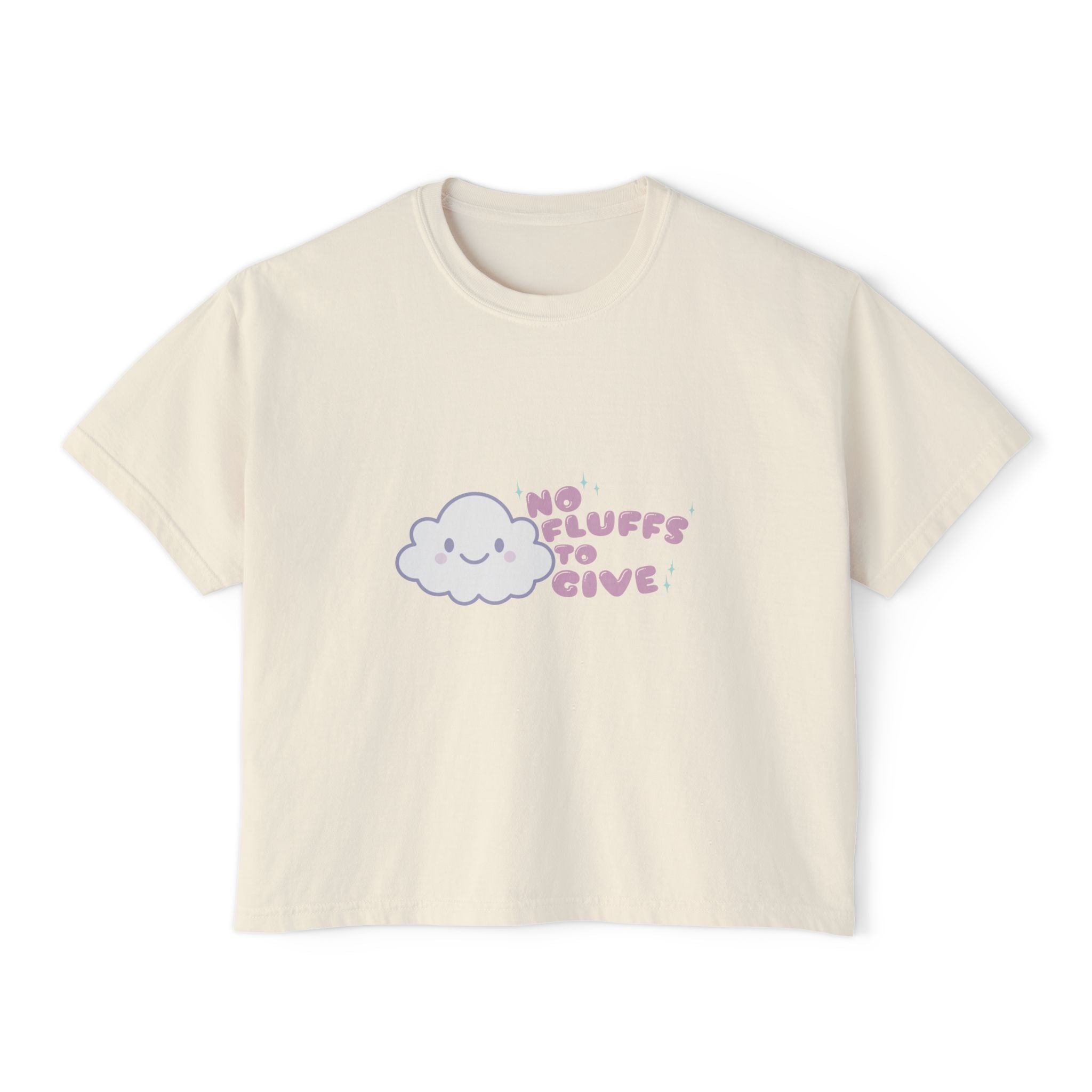 No Fluffs To Give Cloud Graphic Tee — Women's Boxy T-Shirt