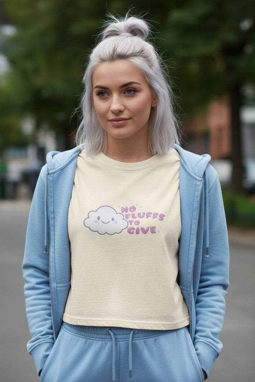 No Fluffs To Give Cloud Graphic Tee — Women's Boxy T-Shirt